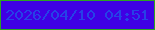 文字の大きさ：5、枠の色：2ca421、背景の色：3f00e4、文字の色：2642e7 無料ブログパーツのブログ時計