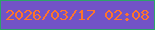 文字の大きさ：5、枠の色：2ca469、背景の色：7253c6、文字の色：fe742c 無料ブログパーツのブログ時計