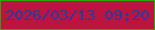 文字の大きさ：3、枠の色：2ca509、背景の色：bb143e、文字の色：263aa1 無料ブログパーツのブログ時計