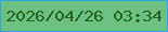 文字の大きさ：2、枠の色：2ca6e2、背景の色：6cc182、文字の色：2a621f 無料ブログパーツのブログ時計
