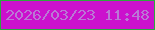 文字の大きさ：2、枠の色：2ca83e、背景の色：cb11cd、文字の色：ba78d5 無料ブログパーツのブログ時計