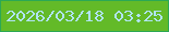文字の大きさ：4、枠の色：2ca854、背景の色：63ba28、文字の色：b1e4f7 無料ブログパーツのブログ時計