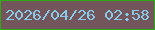 文字の大きさ：4、枠の色：2caa14、背景の色：73565b、文字の色：8acae9 無料ブログパーツのブログ時計
