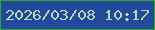 文字の大きさ：4、枠の色：2caa27、背景の色：214a9c、文字の色：bad9b1 無料ブログパーツのブログ時計