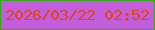 文字の大きさ：4、枠の色：2caf08、背景の色：c25edc、文字の色：de4416 無料ブログパーツのブログ時計