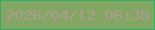文字の大きさ：3、枠の色：2cb066、背景の色：84a663、文字の色：ae9b93 無料ブログパーツのブログ時計