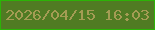 文字の大きさ：2、枠の色：2cb307、背景の色：507b23、文字の色：a49c54 無料ブログパーツのブログ時計