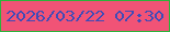 文字の大きさ：5、枠の色：2cb33b、背景の色：f15376、文字の色：404bb7 無料ブログパーツのブログ時計