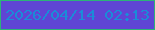 文字の大きさ：2、枠の色：2cb378、背景の色：5f45d4、文字の色：1a8cd8 無料ブログパーツのブログ時計