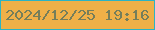 文字の大きさ：1、枠の色：2cb3c4、背景の色：efb048、文字の色：757e5a 無料ブログパーツのブログ時計
