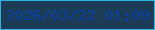 文字の大きさ：5、枠の色：2cb6e1、背景の色：1c3c55、文字の色：0a40a3 無料ブログパーツのブログ時計