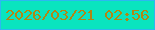 文字の大きさ：2、枠の色：2cb8f1、背景の色：0ae4bf、文字の色：b18614 無料ブログパーツのブログ時計