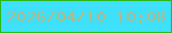 文字の大きさ：4、枠の色：2cb91b、背景の色：3ee1f9、文字の色：b2b88a 無料ブログパーツのブログ時計