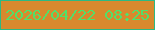 文字の大きさ：4、枠の色：2cb983、背景の色：d8892e、文字の色：52e069 無料ブログパーツのブログ時計