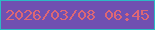 文字の大きさ：1、枠の色：2cbac4、背景の色：7050b1、文字の色：dd6775 無料ブログパーツのブログ時計