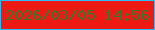 文字の大きさ：1、枠の色：2cbbfa、背景の色：ed1a14、文字の色：36782d 無料ブログパーツのブログ時計