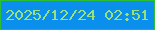 文字の大きさ：4、枠の色：2cbf33、背景の色：0b8fed、文字の色：97e27f 無料ブログパーツのブログ時計
