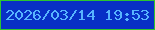 文字の大きさ：4、枠の色：2cc530、背景の色：0830c6、文字の色：58b4fe 無料ブログパーツのブログ時計