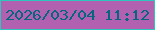 文字の大きさ：2、枠の色：2cc6bd、背景の色：b161af、文字の色：07667f 無料ブログパーツのブログ時計
