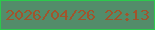 文字の大きさ：1、枠の色：2cc94c、背景の色：538c6a、文字の色：a1542c 無料ブログパーツのブログ時計