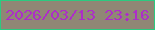 文字の大きさ：3、枠の色：2cca80、背景の色：908775、文字の色：ad2dc8 無料ブログパーツのブログ時計
