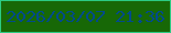 文字の大きさ：2、枠の色：2ccb83、背景の色：176806、文字の色：014a8c 無料ブログパーツのブログ時計
