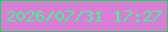 文字の大きさ：1、枠の色：2ccc62、背景の色：d87ed5、文字の色：3ef990 無料ブログパーツのブログ時計