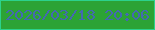 文字の大きさ：4、枠の色：2cd28c、背景の色：2ca335、文字の色：4468b2 無料ブログパーツのブログ時計