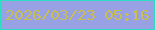 文字の大きさ：1、枠の色：2cddc3、背景の色：97a1e3、文字の色：c9bf50 無料ブログパーツのブログ時計
