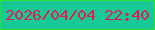 文字の大きさ：1、枠の色：2cdf33、背景の色：17c997、文字の色：e21c54 無料ブログパーツのブログ時計