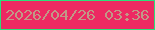 文字の大きさ：2、枠の色：2cdf7a、背景の色：ed2962、文字の色：c19886 無料ブログパーツのブログ時計