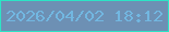 文字の大きさ：1、枠の色：2ce4c6、背景の色：6d90b4、文字の色：72b7e1 無料ブログパーツのブログ時計