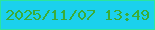 文字の大きさ：3、枠の色：2ce59e、背景の色：1bd1ed、文字の色：3aad38 無料ブログパーツのブログ時計