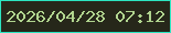 文字の大きさ：3、枠の色：2ce5c0、背景の色：26271a、文字の色：b1d58f 無料ブログパーツのブログ時計