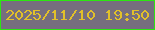 文字の大きさ：5、枠の色：2ce611、背景の色：766e7e、文字の色：e2c02a 無料ブログパーツのブログ時計