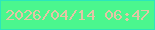 文字の大きさ：2、枠の色：2ce6bb、背景の色：4bf78e、文字の色：e3c5a5 無料ブログパーツのブログ時計