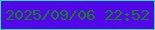 文字の大きさ：4、枠の色：2ce797、背景の色：5206e9、文字の色：0f841a 無料ブログパーツのブログ時計