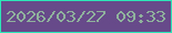 文字の大きさ：1、枠の色：2ce7b8、背景の色：674a8a、文字の色：8fb29c 無料ブログパーツのブログ時計