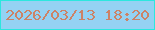 文字の大きさ：2、枠の色：2ce7de、背景の色：94d2f3、文字の色：cc8266 無料ブログパーツのブログ時計