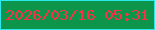 文字の大きさ：4、枠の色：2ce9ef、背景の色：0d954c、文字の色：fc3146 無料ブログパーツのブログ時計