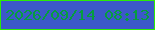 文字の大きさ：1、枠の色：2ceb05、背景の色：3c58c9、文字の色：069d3f 無料ブログパーツのブログ時計