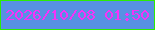 文字の大きさ：4、枠の色：2cec04、背景の色：5791e3、文字の色：f532f8 無料ブログパーツのブログ時計