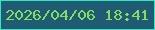 文字の大きさ：4、枠の色：2cecbe、背景の色：215a73、文字の色：7ddf63 無料ブログパーツのブログ時計