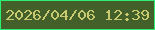 文字の大きさ：5、枠の色：2cee70、背景の色：43602b、文字の色：c9c970 無料ブログパーツのブログ時計
