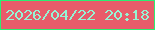文字の大きさ：4、枠の色：2cee72、背景の色：e85c6a、文字の色：95f4d4 無料ブログパーツのブログ時計