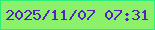 文字の大きさ：5、枠の色：2cee7a、背景の色：8cf06b、文字の色：5521c0 無料ブログパーツのブログ時計