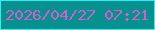 文字の大きさ：4、枠の色：2cf1f2、背景の色：088f90、文字の色：ce61ca 無料ブログパーツのブログ時計