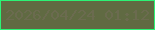 文字の大きさ：5、枠の色：2cf275、背景の色：606a42、文字の色：6b6b4f 無料ブログパーツのブログ時計
