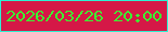 文字の大きさ：4、枠の色：2cf2d3、背景の色：d51847、文字の色：3df331 無料ブログパーツのブログ時計