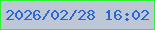 文字の大きさ：1、枠の色：2cf332、背景の色：bdc7d5、文字の色：2b66d1 無料ブログパーツのブログ時計